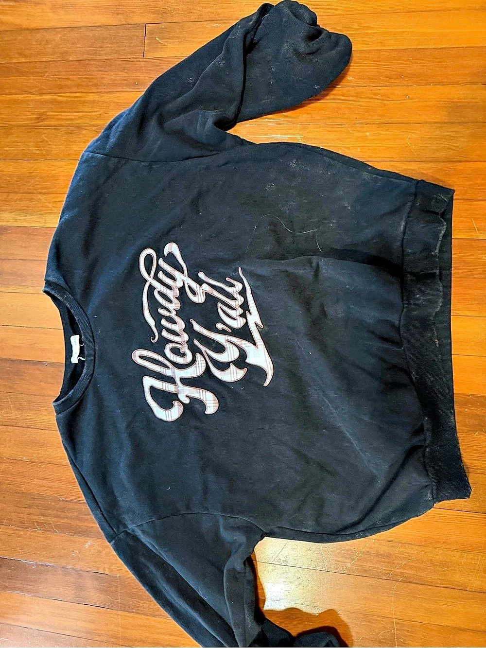 Buckle Howdy Y'all Oversized Pullover Graphic Sweatshirt Black